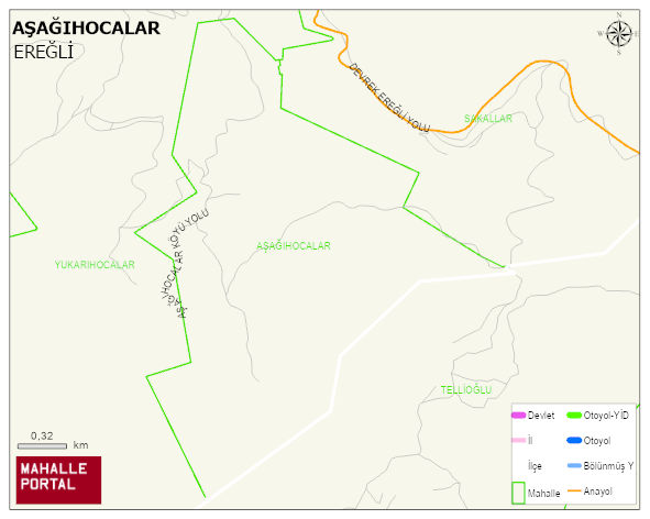 AŞAĞIHOCALAR Köyü Haritası | Güncel Mahalle ve Köy Haritası