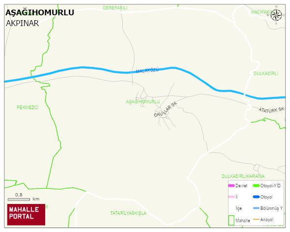 AŞAĞIHOMURLU Köyü Haritası | Detaylı Köy ve Mahalle Görünümü