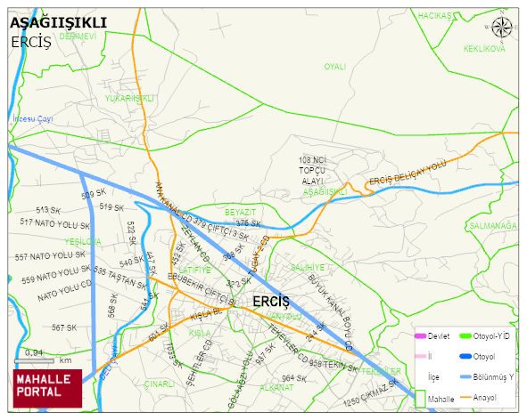 AŞAĞIIŞIKLI Mahallesi Haritası | Dağlar, Ovalar ve Akarsu Bilgileri