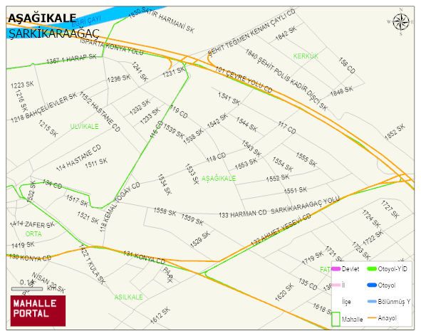 AŞAĞIKALE Mahallesi Haritası | Güncel Mahalle ve Köy Haritası