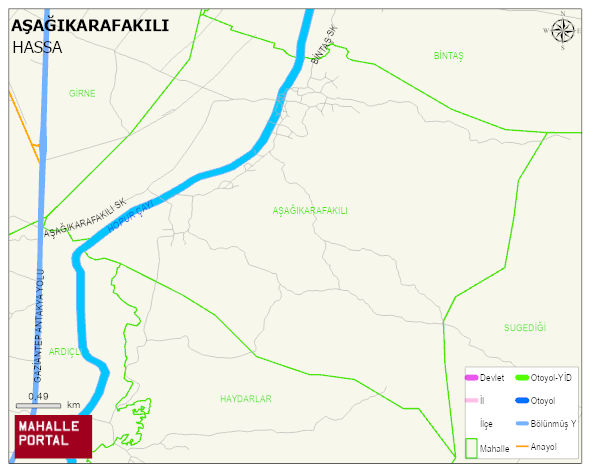 AŞAĞIKARAFAKILI Mahallesi Haritası | Mahalle Sokak Haritası