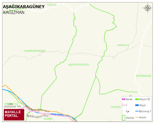 AŞAĞIKARAGÜNEY Köyü Haritası | Güncel Mahalle ve Köy Haritası