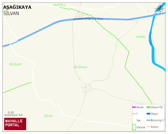 AŞAĞIKAYA Mahallesi Haritası | Detaylı Köy ve Mahalle Görünümü