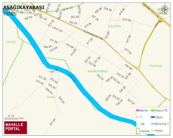 AŞAĞIKAYABAŞI Mahallesi Haritası | Coğrafi Yapı ve Detaylı Haritası
