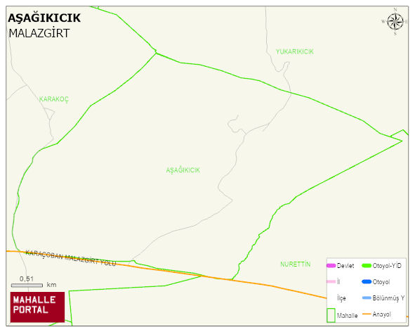 AŞAĞIKICIK Köyü Haritası | Dağlar, Ovalar ve Akarsu Bilgileri