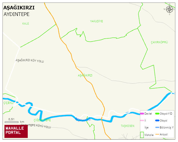 AŞAĞIKIRZI Köyü Haritası | İnteraktif Köy ve Mahalle Sınırları