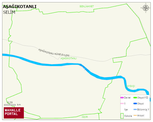 AŞAĞIKOTANLI Köyü Haritası | Coğrafi Yapı ve Detaylı Haritası