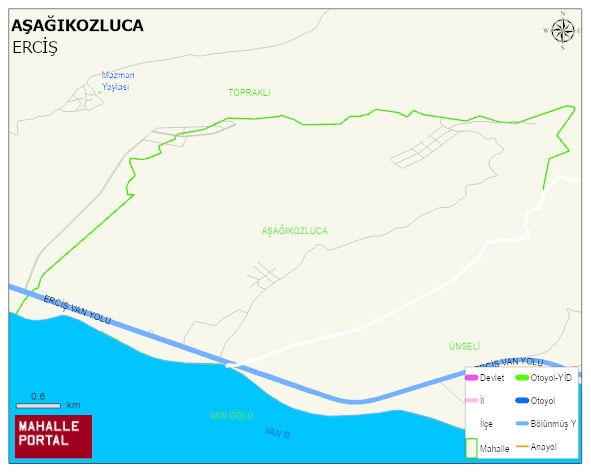 AŞAĞIKOZLUCA Mahallesi Haritası | İnteraktif Köy ve Mahalle Sınırları