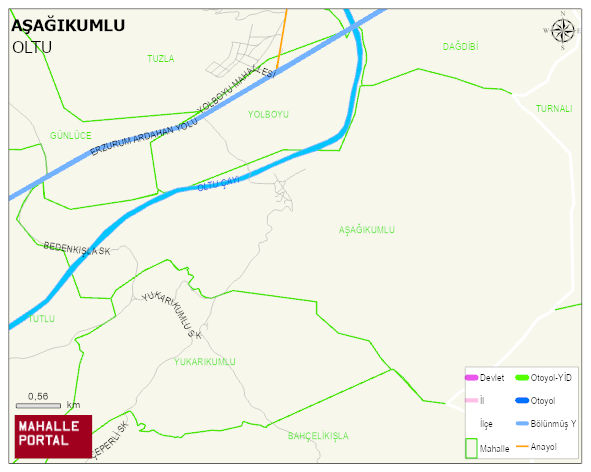 AŞAĞIKUMLU Mahallesi Haritası | Güncel Mahalle ve Köy Haritası