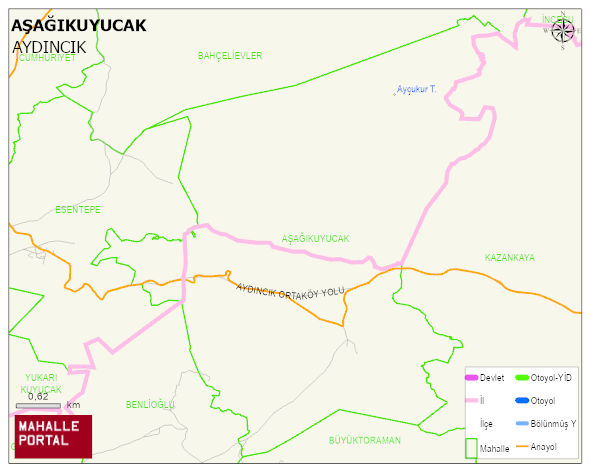 AŞAĞIKUYUCAK Köyü Haritası | Coğrafi Yapı ve Detaylı Haritası