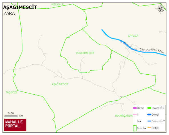 AŞAĞIMESCİT Köyü Haritası | Sayısal Bölge Görünümü