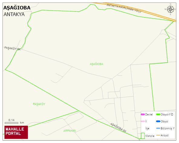AŞAĞIOBA Mahallesi Haritası | Dağlar, Ovalar ve Akarsu Bilgileri