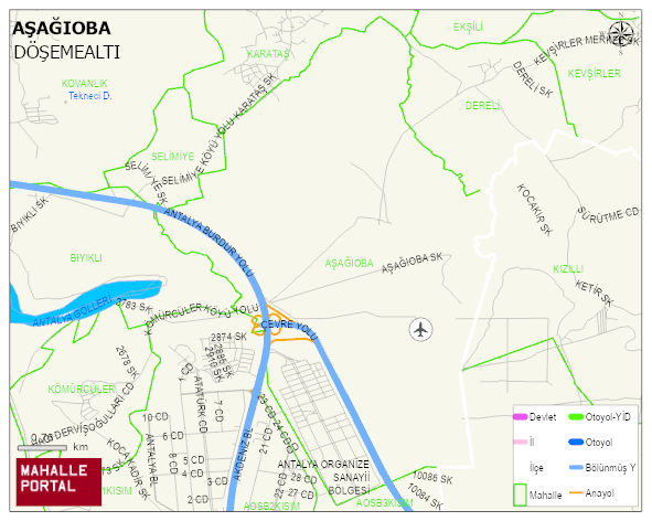 AŞAĞIOBA Mahallesi Haritası | Güncel Mahalle ve Köy Haritası