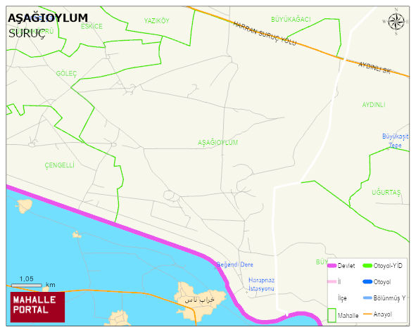 AŞAĞIOYLUM Mahallesi Haritası | Dağlar, Ovalar ve Akarsu Bilgileri