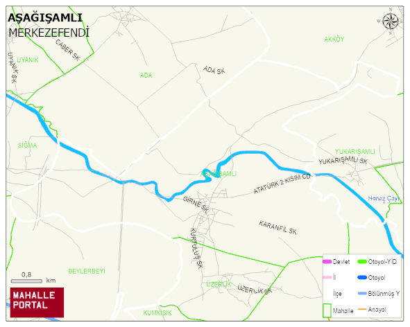 AŞAĞIŞAMLI Mahallesi Haritası | Uydu Görüntüsü ve Harita Detayları
