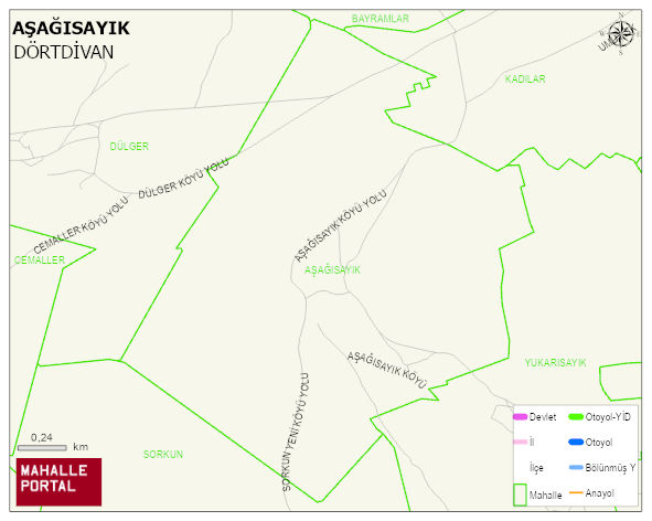 AŞAĞISAYIK Köyü Haritası | İnteraktif Köy ve Mahalle Sınırları