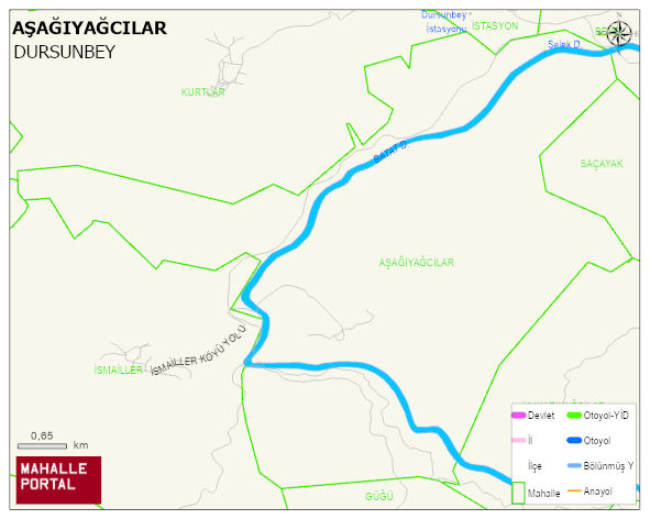 AŞAĞIYAĞCILAR Mahallesi Haritası | Güncel Mahalle ve Köy Haritası