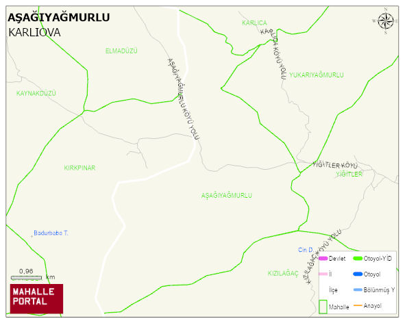 AŞAĞIYAĞMURLU Köyü Haritası | Detaylı Köy ve Mahalle Görünümü