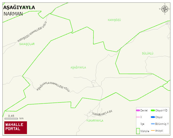 AŞAĞIYAYLA Mahallesi Haritası | Detaylı Köy ve Mahalle Görünümü