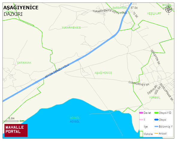 AŞAĞIYENİCE Köyü Haritası | İnteraktif Köy ve Mahalle Sınırları