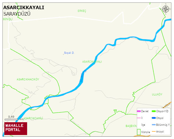 ASARCIKKAYALI Köyü Haritası | Uydu Görüntüsü ve Harita Detayları