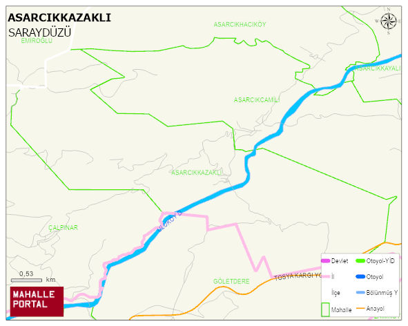 ASARCIKKAZAKLI Köyü Haritası | İnteraktif Köy ve Mahalle Sınırları