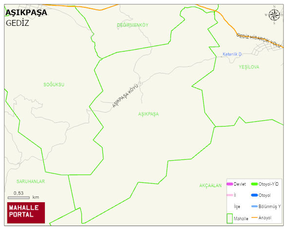 AŞIKPAŞA Köyü Haritası | Yükselti ve Doğa Özellikleri