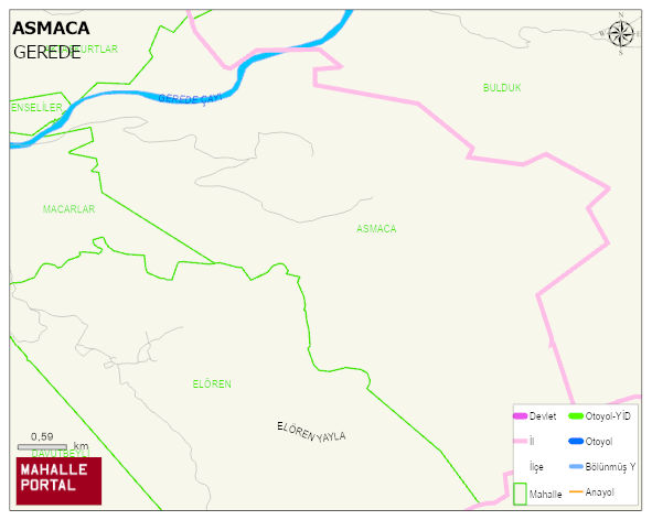 ASMACA Köyü Haritası | Detaylı Köy ve Mahalle Görünümü