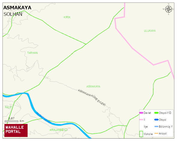 ASMAKAYA Köyü Haritası | Detaylı Köy ve Mahalle Görünümü