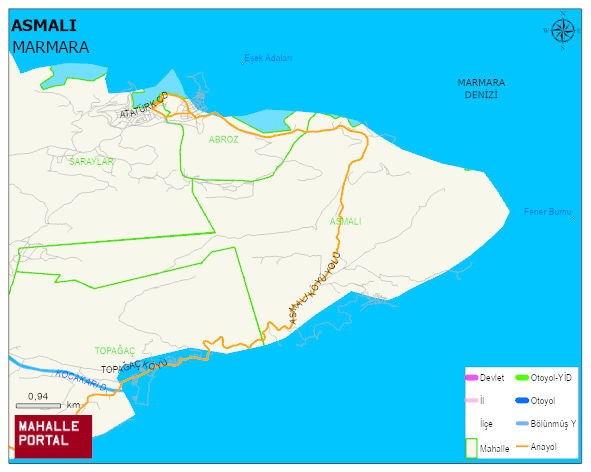 ASMALI Mahallesi Haritası | İnteraktif Köy ve Mahalle Sınırları