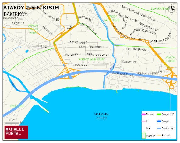 ATAKÖY 2-5-6. KISIM Mahallesi Haritası | Uydu Görüntüsü ve Harita Detayları