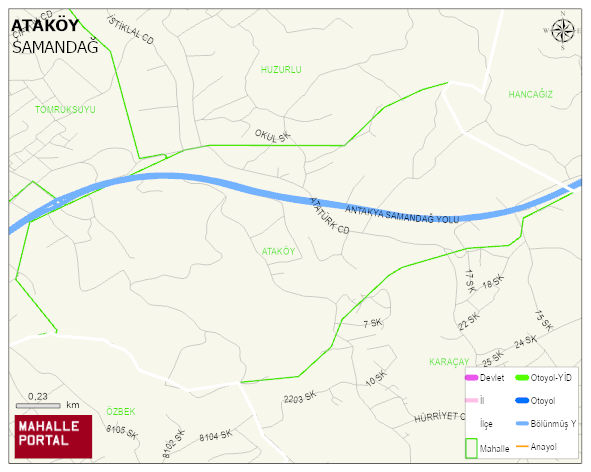 ATAKÖY Mahallesi Haritası | Mahalle ve Köy Sınırı