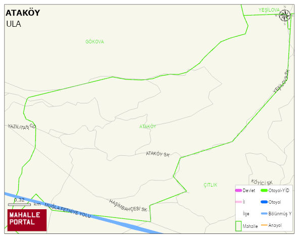 ATAKÖY Mahallesi Haritası | Dağlar, Ovalar ve Akarsu Bilgileri