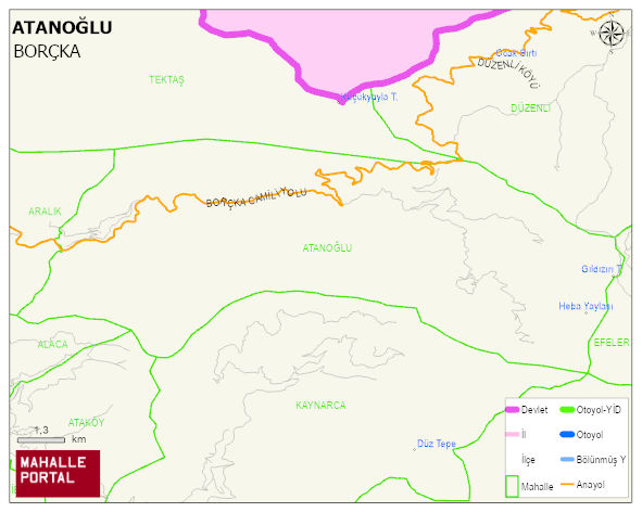ATANOĞLU Köyü Haritası | İnteraktif Köy ve Mahalle Sınırları