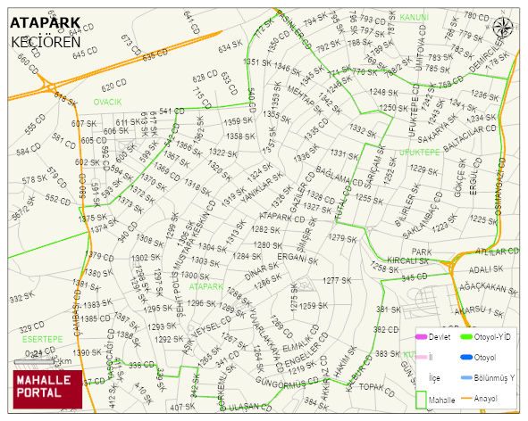 ATAPARK Mahallesi Haritası | Mahalle ve Köy Sınırı