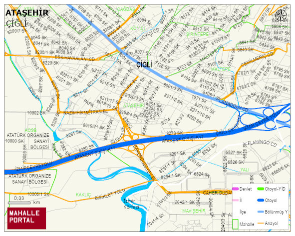 ATAŞEHİR Mahallesi Haritası | Yükselti ve Doğa Özellikleri