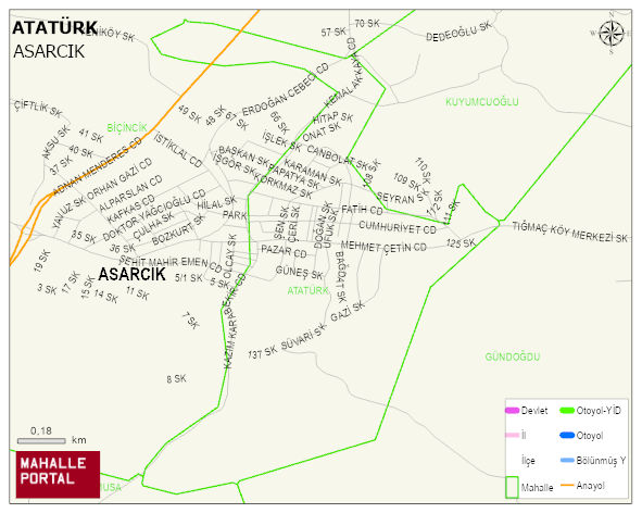 ATATÜRK Mahallesi Haritası | Sayısal Bölge Görünümü