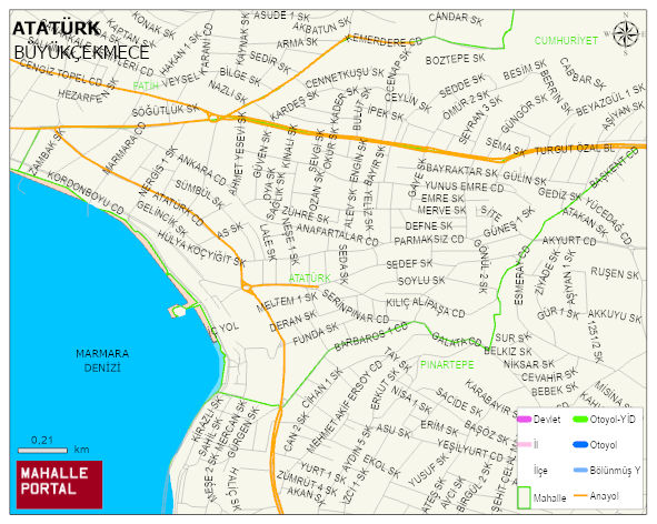 ATATÜRK Mahallesi Haritası | Coğrafi Yapı ve Detaylı Haritası