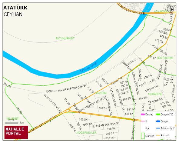 ATATÜRK Mahallesi Haritası | Yükselti ve Doğa Özellikleri
