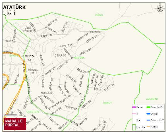 ATATÜRK Mahallesi Haritası | Sayısal Bölge Görünümü