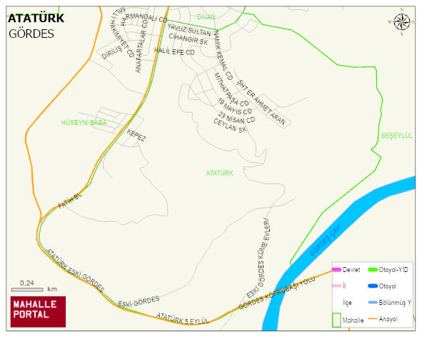 ATATÜRK Mahallesi Haritası | Yükselti ve Doğa Özellikleri