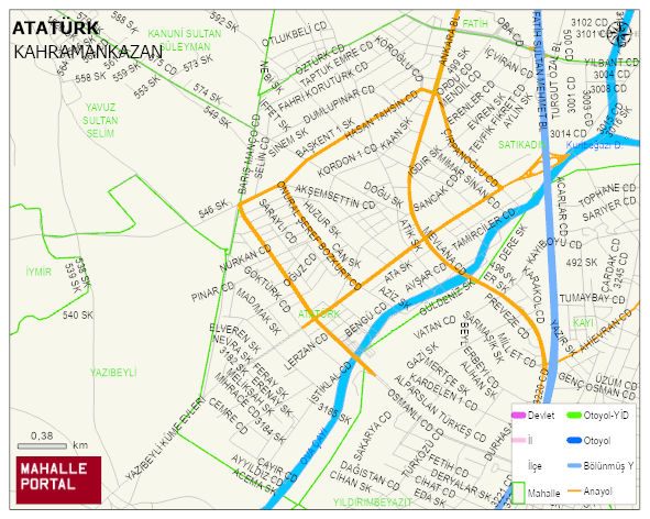 ATATÜRK Mahallesi Haritası | İnteraktif Köy ve Mahalle Sınırları