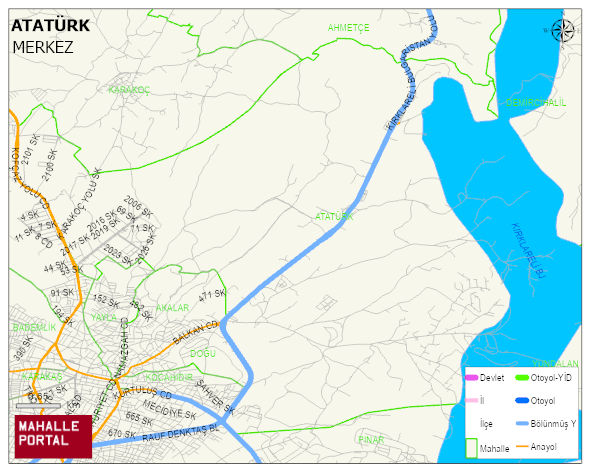 ATATÜRK Mahallesi Haritası | İnteraktif Köy ve Mahalle Sınırları