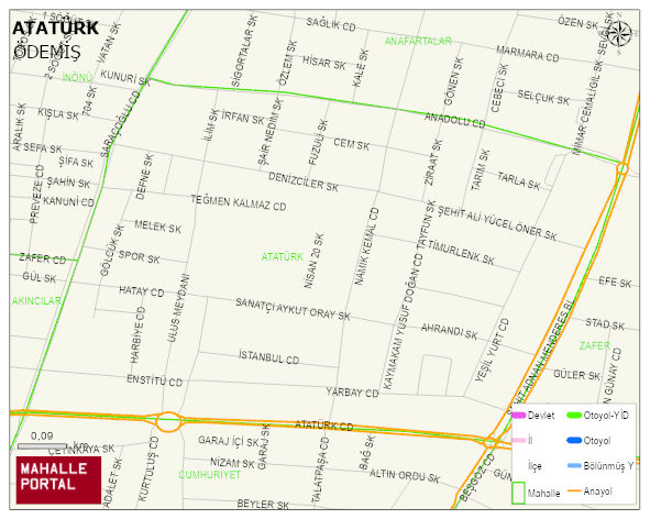 ATATÜRK Mahallesi Haritası | Yükselti ve Doğa Özellikleri