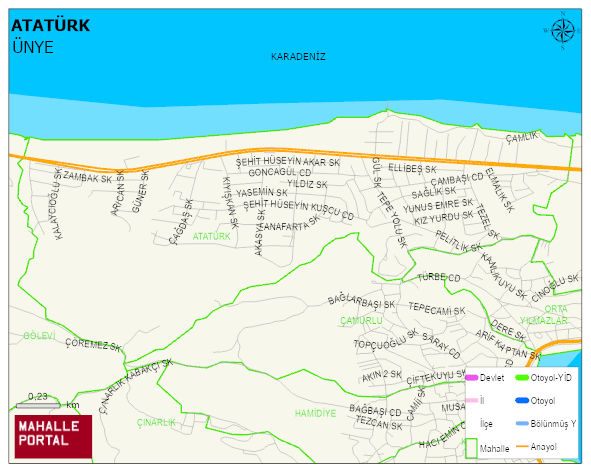 ATATÜRK Mahallesi Haritası | Detaylı Köy ve Mahalle Görünümü
