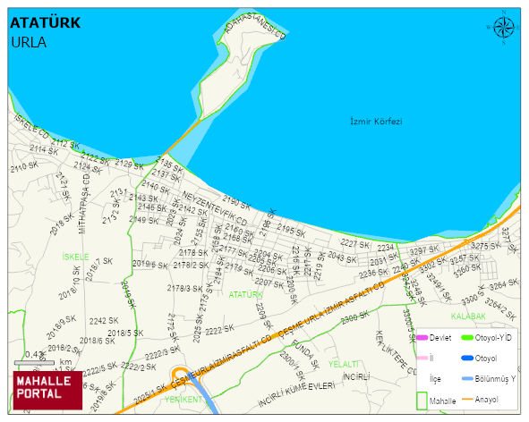ATATÜRK Mahallesi Haritası | Mahalle ve Köy Sınırı
