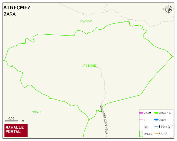 ATGEÇMEZ Köyü Haritası | Güncel Mahalle ve Köy Haritası