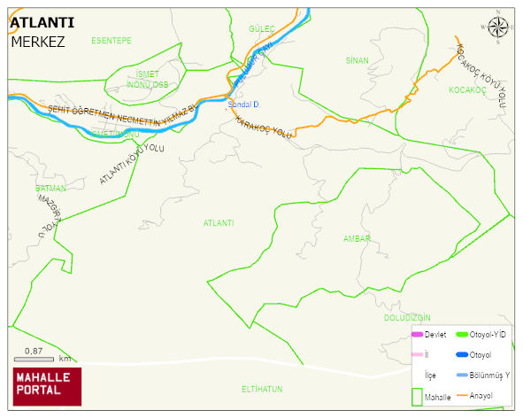 ATLANTI Köyü Haritası | Sayısal Bölge Görünümü