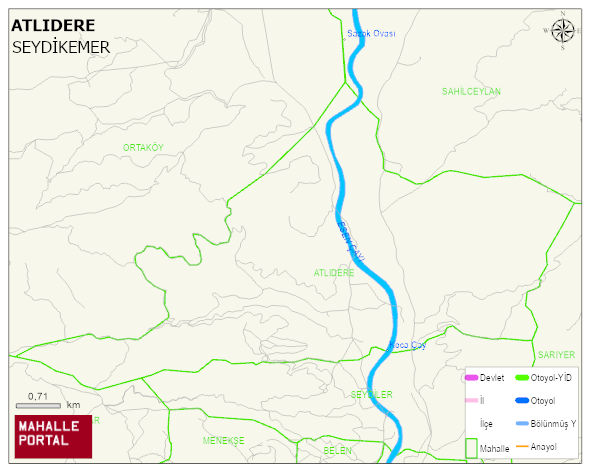ATLIDERE Mahallesi Haritası | Coğrafi Yapı ve Detaylı Haritası