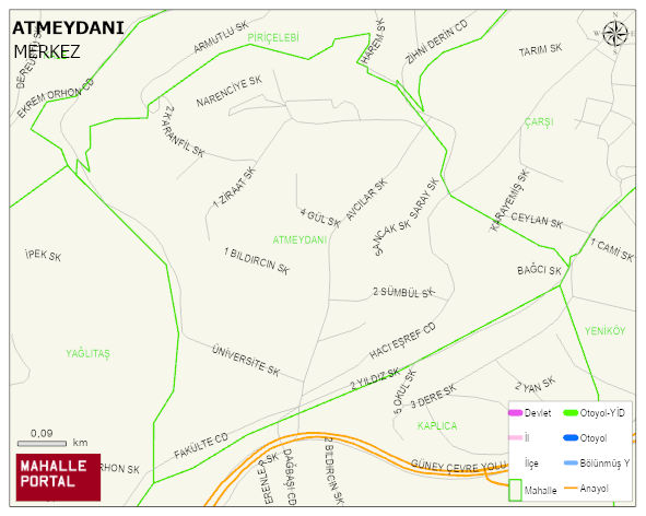 ATMEYDANI Mahallesi Haritası | Mahalle ve Köy Sınırı